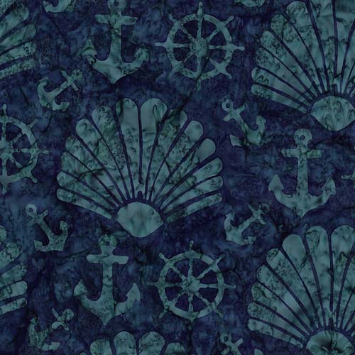Expressions Batiks Sunken Treasure - Denim Bijou