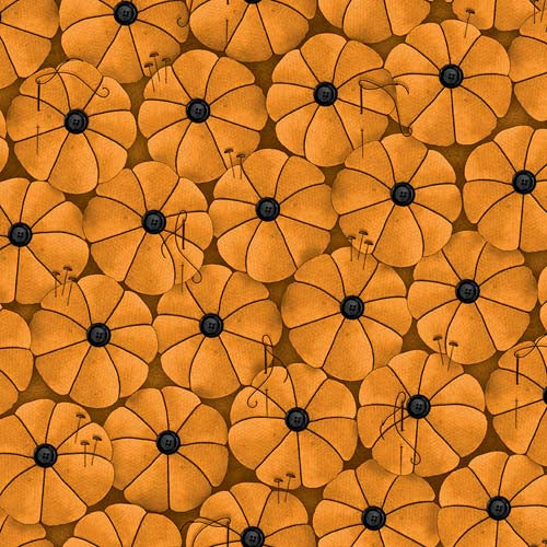 Old Made - Pumpkin Pins - Orange - packed pumpkin pin cushions