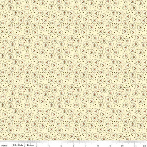 Adel In Autumn - Seeds - Cream - orange and brown circles and dots on cream