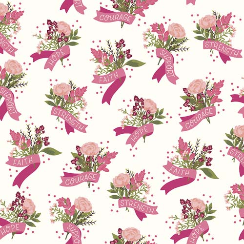 Hope in Bloom - Main - White - small pink bouquets