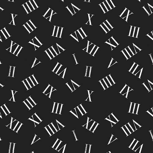 Mad Masquerade - Roaming Numerals - Black - white numbers tossed on black