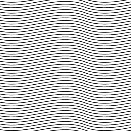 Nicholas - Postal Stripes - White - black & white wavy stripes