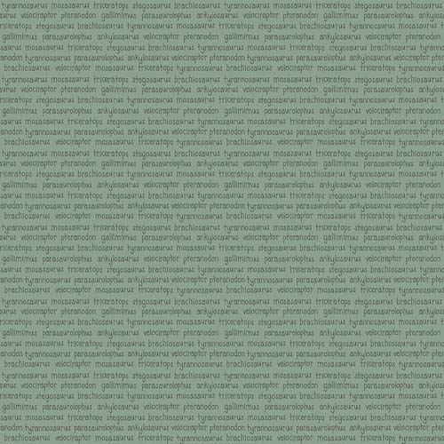 Roar - Dinosaurs Names - Green - rows of dinosaur names on dusty green