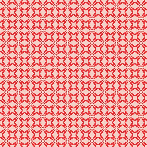 I Love Us - Tiled Hearts - Blush - Red & pink tile geometric