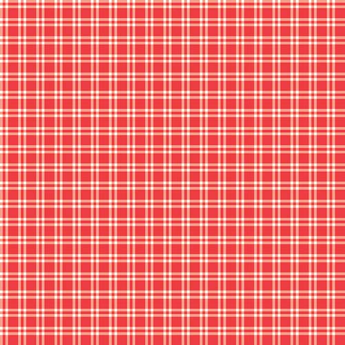 I Love Us - Plaid - Red - Red & white plaid