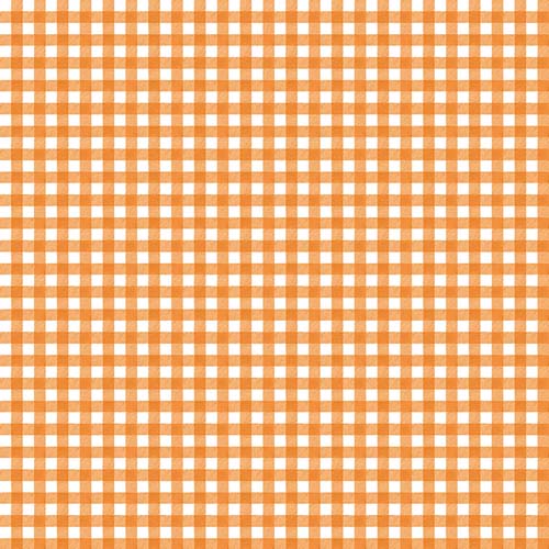 Pumpkin Patch - Gingham - Orange - orange & white gingham check