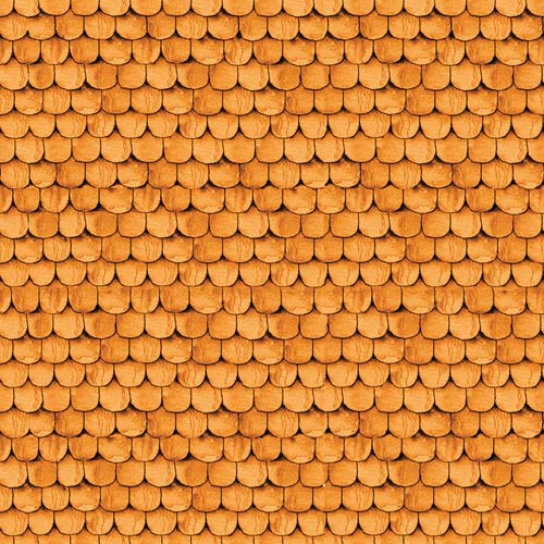 Pumpkin Patch - Raise the Rooftop - Orange - orange curved roof shingles