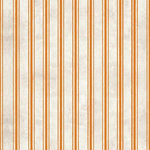 Pumpkin Patch - Terrifying Ticking - Orange - wide orange ticking stripe