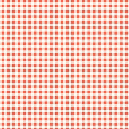 Sunsetridge - Plaid - Rouge - coral & cream gingham check
