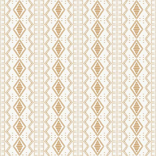 Winged Medley - Textile - Cloud - tan lacy stripe on off white