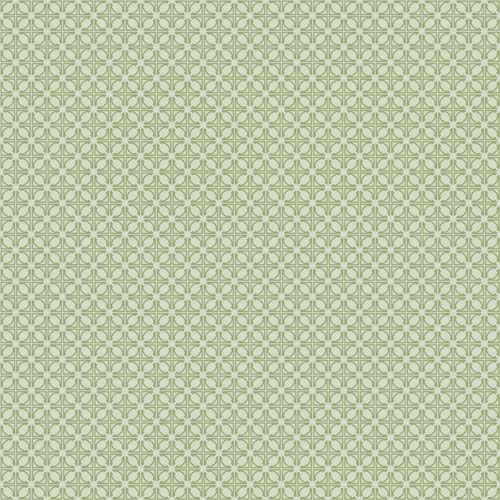 Winged Medley - Tile - Sage - geometric square design on green