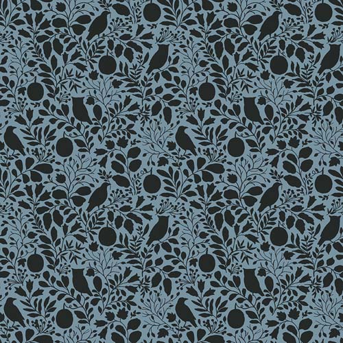 Trick or Treat - Silhouette -Dusk - Black silhouettes on blue