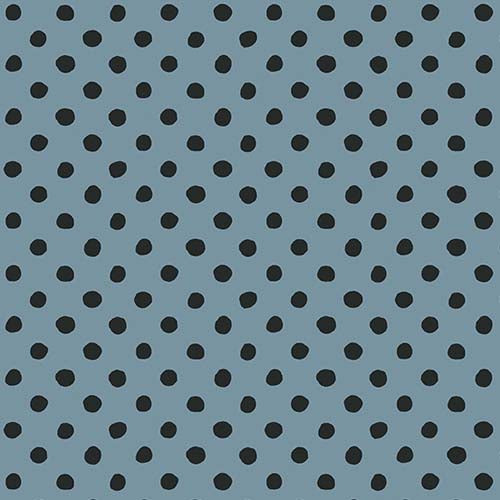 Trick or Treat - Irregular Dots - Dusk - black dots on blue