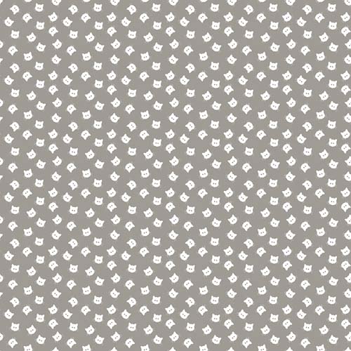 Costume Maker's Act II - Scaredy Cat Buttons - Gray - white buttons on gray
