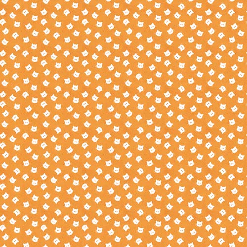 Costume Maker's Act II - Scaredy Cat Buttons - Orange - white buttons on orange