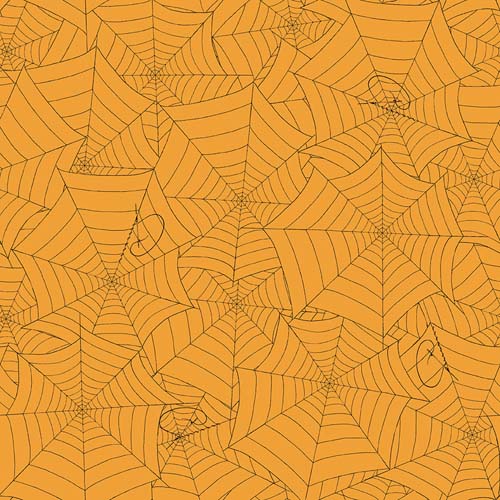 Costume Maker's Act II - Web - Orange - black webs on orange