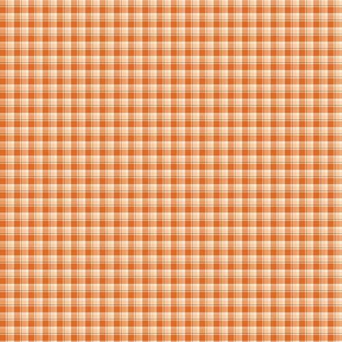 The Awe of Autumn - Plaid - Orange - orange & cream small plaid