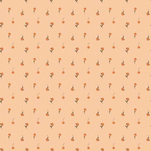 The Awe of Autumn - Flower Toss - Blush - small tossed flowers on peach