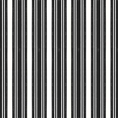 Classic Christmas - Stripe - Black - black & white stripe