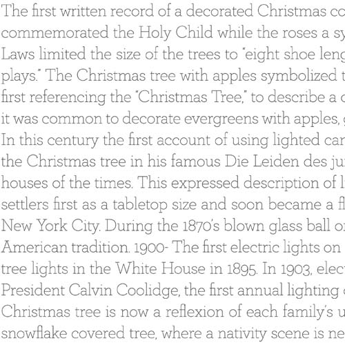 Classic Christmas - History of the Tree - White -black text on white