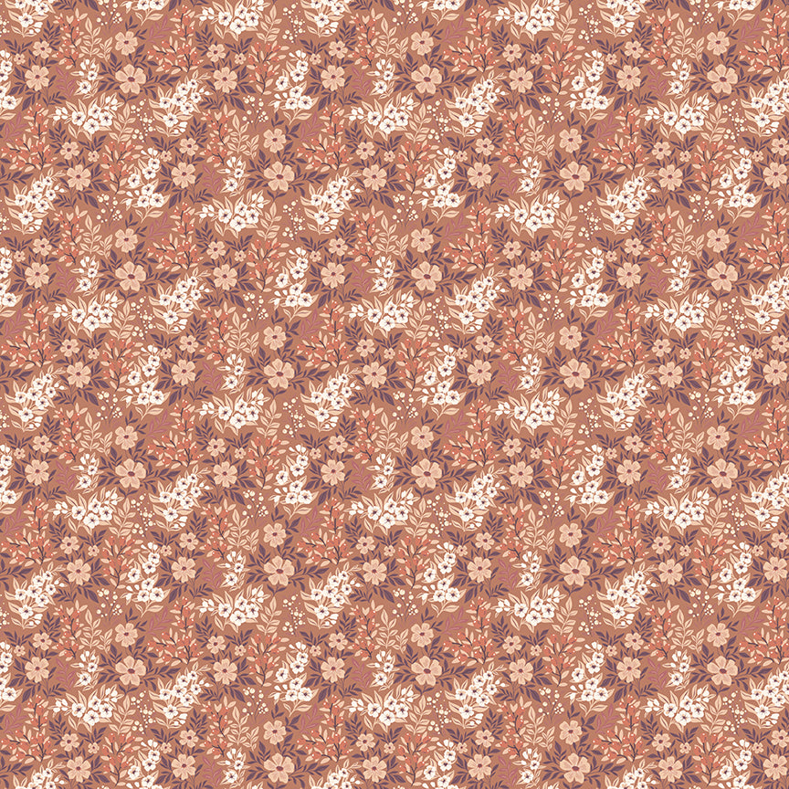 Evening on the Prairie - Ditsy Floral - Umber