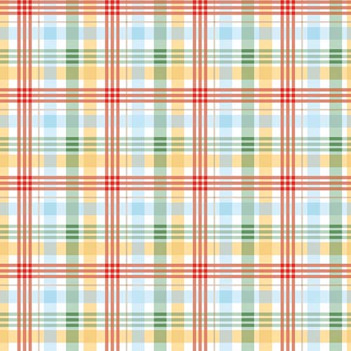 Winnie The Pooh - Plaid - Multi - lt. blue green, red & peach plaid