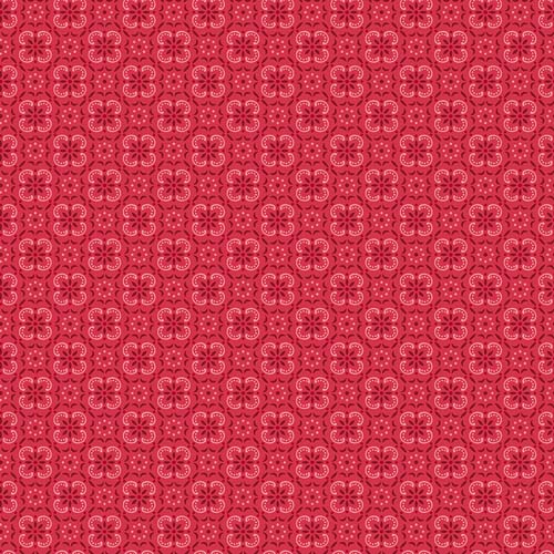 Farmer's Daughter - Bandana -Tea Rose - dark pink geometric design - Lori Holt