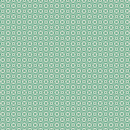 Farmer's Daughter - Doily - Alpine - cream lace design on green - Lori Holt