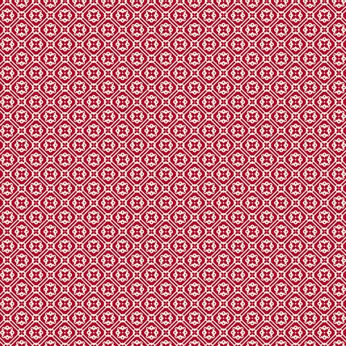 Farmer's Daughter - Doily - Jazzberry - cream lace design on red - Lori Holt
