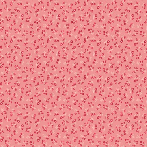 Farmer's Daughter - Vintage -Coral - small pink floral on pink - Lori Holt