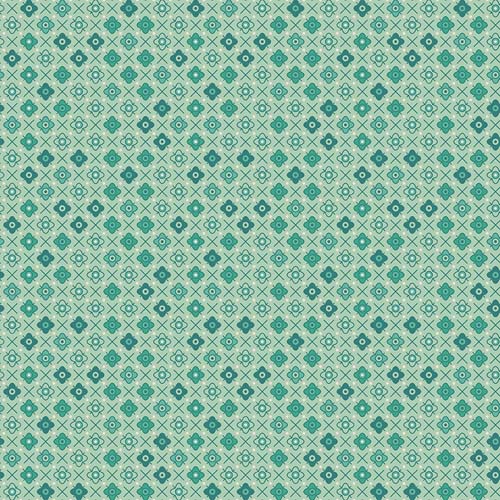 Farmer's Daughter - Flower Patch - Sage -  green flower grid - Lori Holt