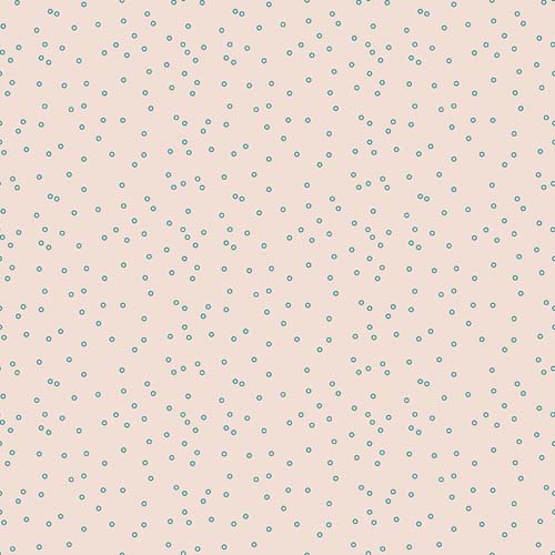 Farmer's Daughter - Circles Background-Raindrop- teal circles on cream-Lori Holt
