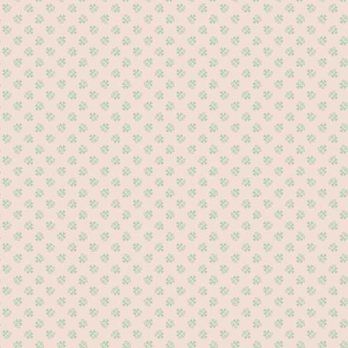 Farmer's Daughter - Clover Background sage - lt green clovers on cream-Lori Holt