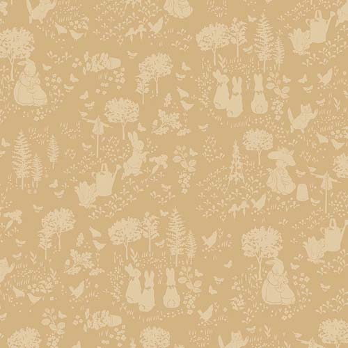 Peter Rabbit and Benjamin Bunny - Tonal Garden - Tan - tone on tone scenic