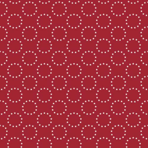 Independence - 13 Colonies - Cherry Tart - white stars in circles on red