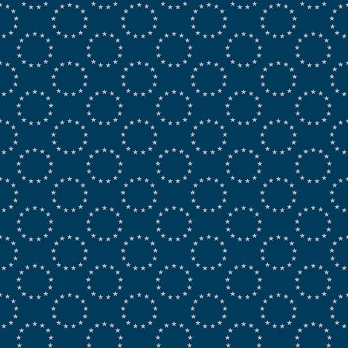 Independence - 13 Colonies - Oxford - white stars in circles on dark blue