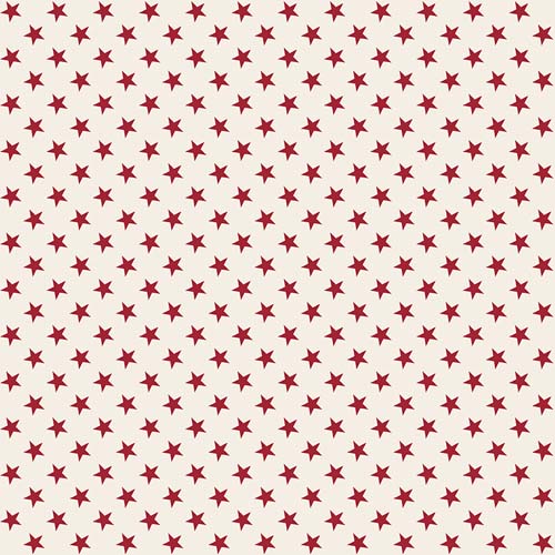 Independence - Stars - Cream - red stars in rows on cream