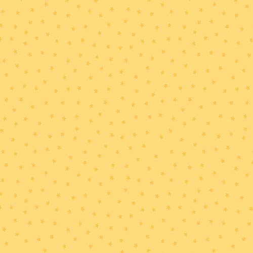 Sew America - Star Toss - Yellow - tossed gold stars on yellow