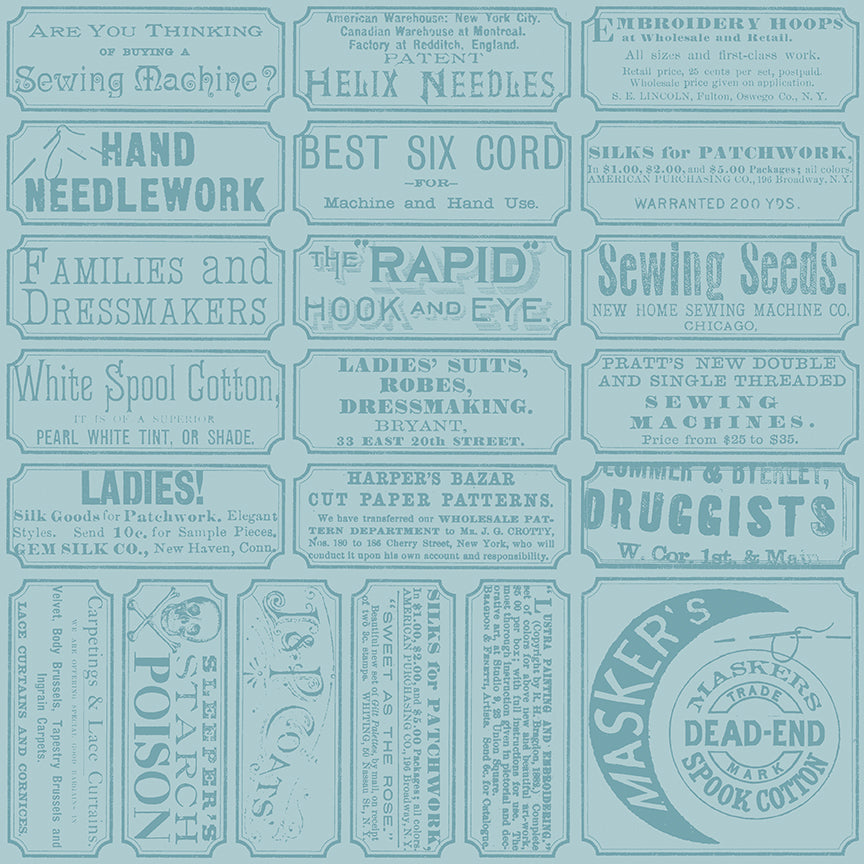 Scary Scraps by J. Wecker Frisch - Scary Sew Labels - Blue