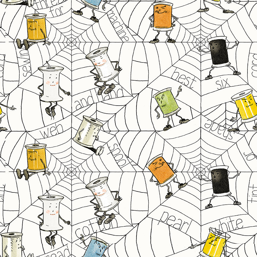 Scary Scraps by J. Wecker Frisch - Spooky Spools - White
