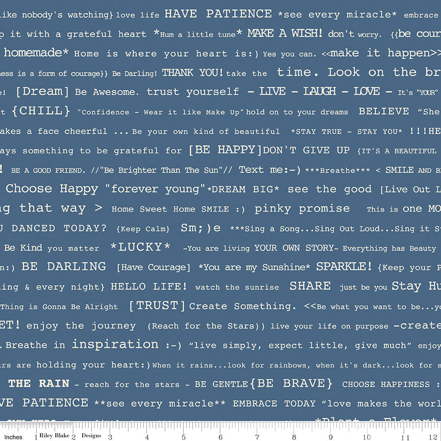 Denim & Daisy - Happy Text - Denim