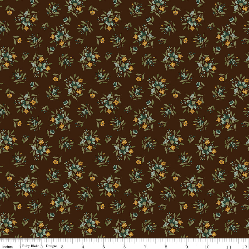 Worth Repeating - Floral - Coffee