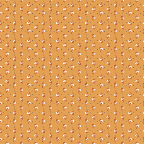 Autumn Love - Leaves - Orange -White & Dark Orange Leaves on Orange by Lori Hol