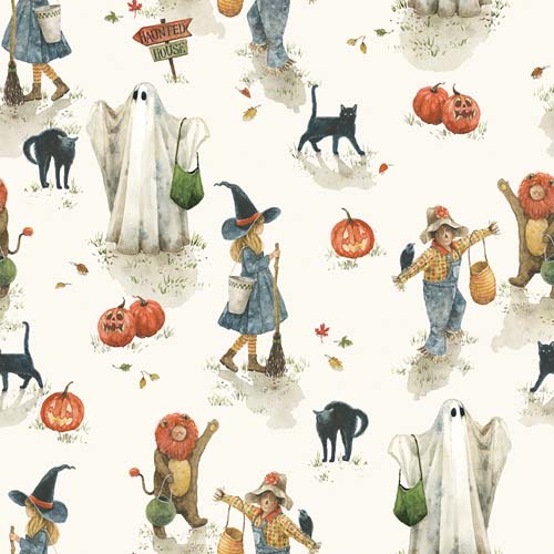 Trick or Treat - Main - Cream-Characters in Halloween Costumes on cream