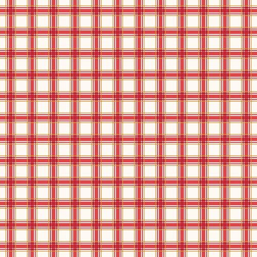 More Christmas Wishes - Plaid- White - red & white plaid