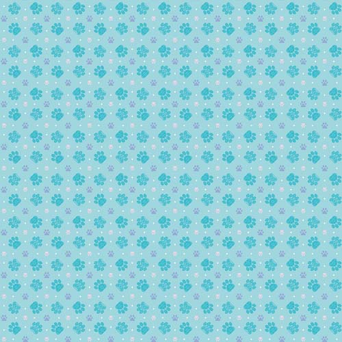 Celtic Cats - Paws - Aqua - kitty paws on aqua