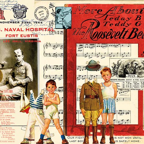 Sew America - Collage - Multi - patriotic themed cards, music, etc.
