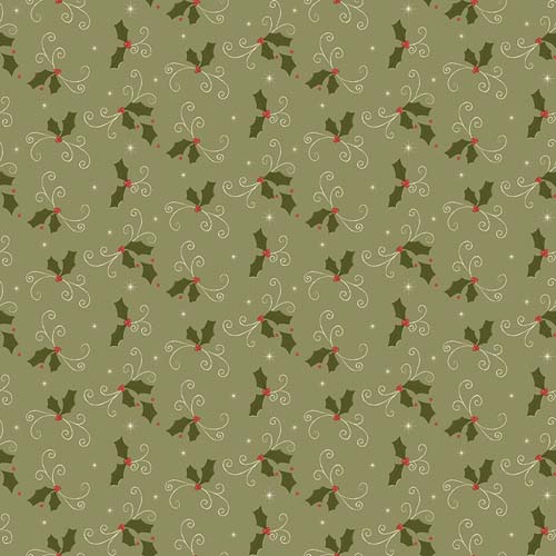 Christmas Greetings - Holly -Spruce