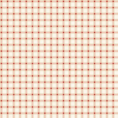 Christmas Greetings - Plaid -Cream