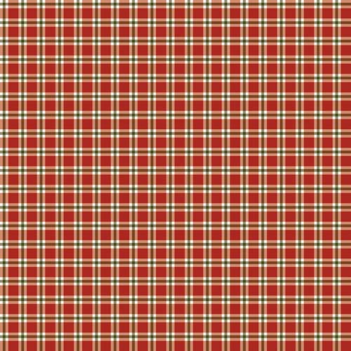 Christmas Greetings - Plaid -Red